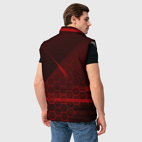 Мужской жилет Ac milan Соты / 3D-Светло-серый – фото 4