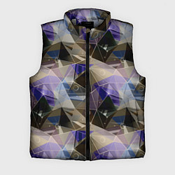 Мужской жилет Полигональный абстрактный: бежевый, коричневый, си