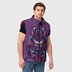 Мужской жилет Японский стиль- узорная маска, цвет: 3D-красный — фото 2