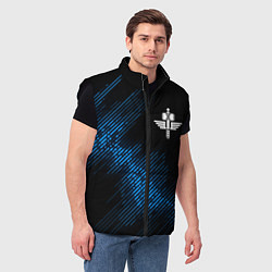 Мужской жилет Manowar звуковая волна, цвет: 3D-черный — фото 2