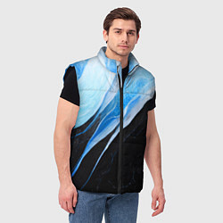 Мужской жилет Тёмно-синий мрамор, цвет: 3D-черный — фото 2