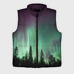 Мужской жилет Сияние над лесом