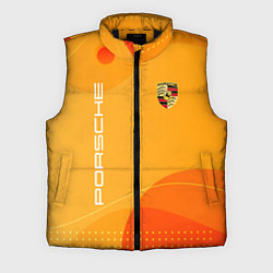 Мужской жилет Porsche Жёлтая абстракция, цвет: 3D-черный