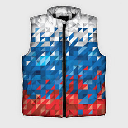 Мужской жилет Полигональный флаг России!