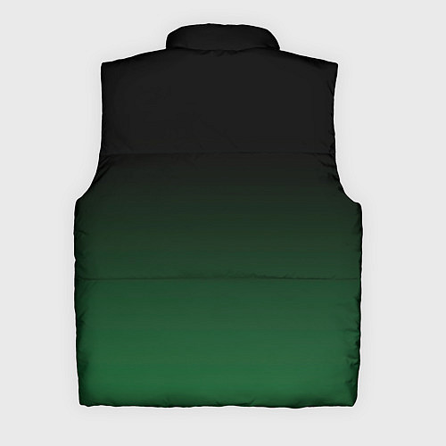 Мужской жилет Черный и мшистый зеленый градиент омбре / 3D-Светло-серый – фото 2