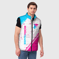 Мужской жилет Hoffenheim neon gradient style: надпись, символ, цвет: 3D-черный — фото 2