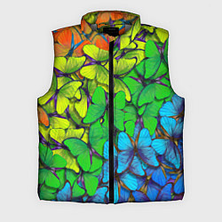 Мужской жилет Бабочки и радуга, цвет: 3D-светло-серый