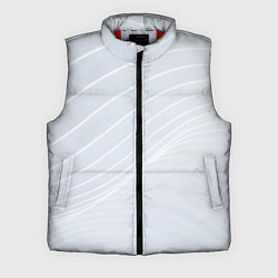 Мужской жилет Серый фон и белые линии, цвет: 3D-красный