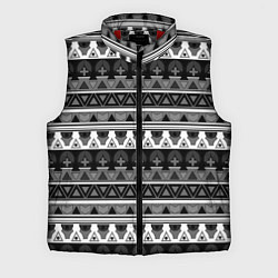 Мужской жилет Черно-белый скандинавский орнамент