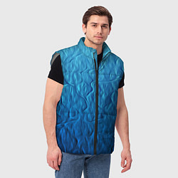 Мужской жилет Волновой паттерн, цвет: 3D-светло-серый — фото 2