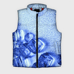Мужской жилет Кубики льда и капли воды, цвет: 3D-красный