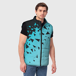 Мужской жилет Осколки Абстракции, цвет: 3D-черный — фото 2