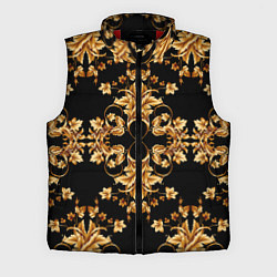 Мужской жилет Золотая гжель узор, цвет: 3D-красный