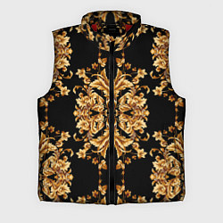 Мужской жилет Золотая гжель модные цветы, цвет: 3D-красный