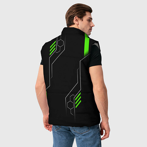 Мужской жилет Samurai - Зеленые технологии / 3D-Светло-серый – фото 4