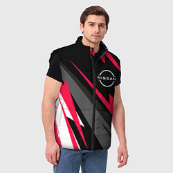 Мужской жилет Nissan fast lines, цвет: 3D-черный — фото 2
