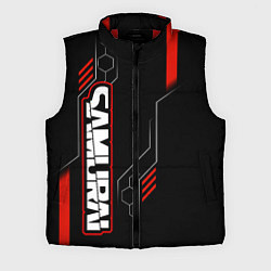 Мужской жилет Samurai - Красный техно - Киберпанк, цвет: 3D-красный