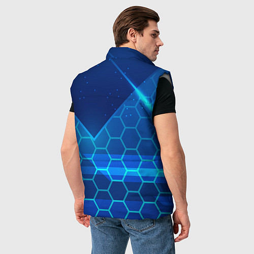 Мужской жилет Napoli Соты абстракция / 3D-Светло-серый – фото 4