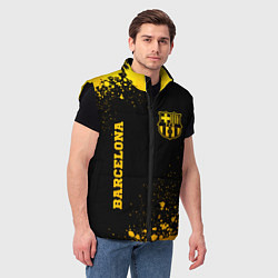 Мужской жилет Barcelona - gold gradient: надпись, символ, цвет: 3D-черный — фото 2