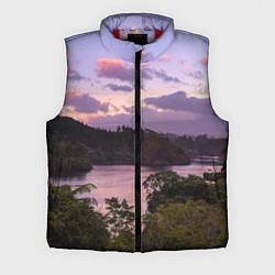 Мужской жилет Пейзаж вечерней реки и леса