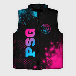 Мужской жилет PSG - neon gradient: надпись, символ, цвет: 3D-черный