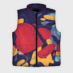 Мужской жилет Красное абстрактное пятно, цвет: 3D-красный