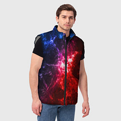 Мужской жилет Вспышка в космосе, цвет: 3D-светло-серый — фото 2