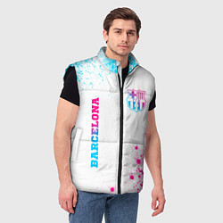 Мужской жилет Barcelona neon gradient style: надпись, символ, цвет: 3D-черный — фото 2