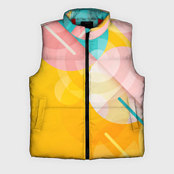 Мужской жилет Геометрическая абстракция в солнечных тонах, цвет: 3D-красный