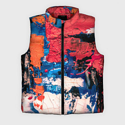 Мужской жилет Текстура из красок, цвет: 3D-красный