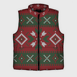 Мужской жилет Вязаный орнамент, цвет: 3D-светло-серый