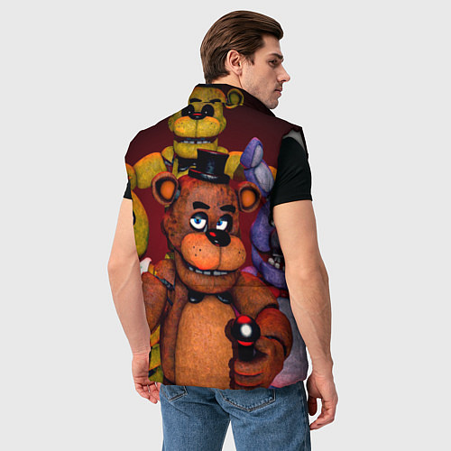 Мужской жилет Пять ночей Фредди / 3D-Светло-серый – фото 4