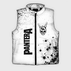 Мужской жилет Pantera и рок символ на светлом фоне, цвет: 3D-черный