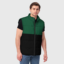 Мужской жилет Серьёзный Зелёный, цвет: 3D-черный — фото 2