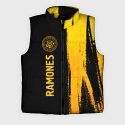 Мужской жилет Ramones - gold gradient: по-вертикали, цвет: 3D-черный