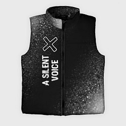 Мужской жилет A Silent Voice glitch на темном фоне: по-вертикали, цвет: 3D-черный