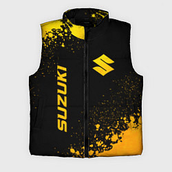 Мужской жилет Suzuki - gold gradient: надпись, символ, цвет: 3D-черный