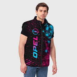 Мужской жилет Opel - neon gradient: по-вертикали, цвет: 3D-черный — фото 2