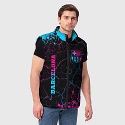 Мужской жилет Barcelona - neon gradient: надпись, символ, цвет: 3D-черный — фото 2