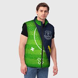 Мужской жилет Everton football field, цвет: 3D-черный — фото 2