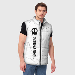 Мужской жилет Babymetal glitch на светлом фоне: по-вертикали, цвет: 3D-черный — фото 2