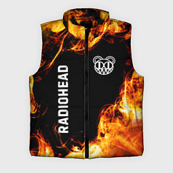 Мужской жилет Radiohead и пылающий огонь, цвет: 3D-черный