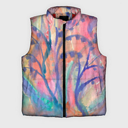 Мужской жилет Акварельный растительный узор зимнее утро, цвет: 3D-красный