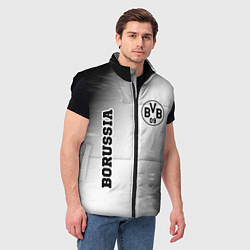 Мужской жилет Borussia sport на светлом фоне: надпись, символ, цвет: 3D-черный — фото 2