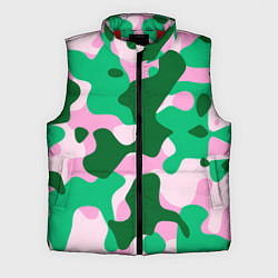 Мужской жилет Абстрактные зелёно-розовые пятна