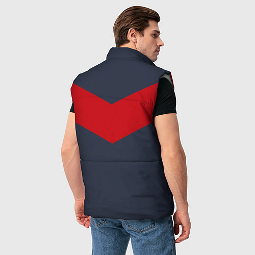 Мужской жилет FIRM темно-синий с красной полосой / 3D-Светло-серый – фото 4