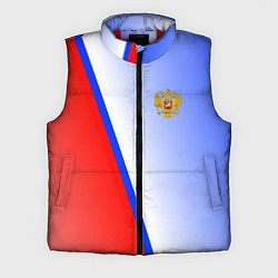 Мужской жилет Россия полосы с гербом, цвет: 3D-красный