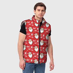 Мужской жилет Дед Мороз - Санта Клаус, цвет: 3D-светло-серый — фото 2