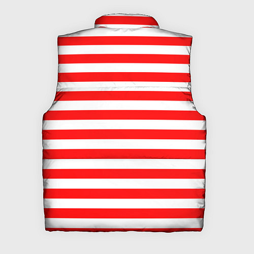 Мужской жилет Красный полосатый новогодний леденец / 3D-Красный – фото 2