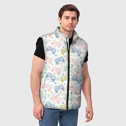 Мужской жилет Геймпад в горошек, цвет: 3D-черный — фото 2